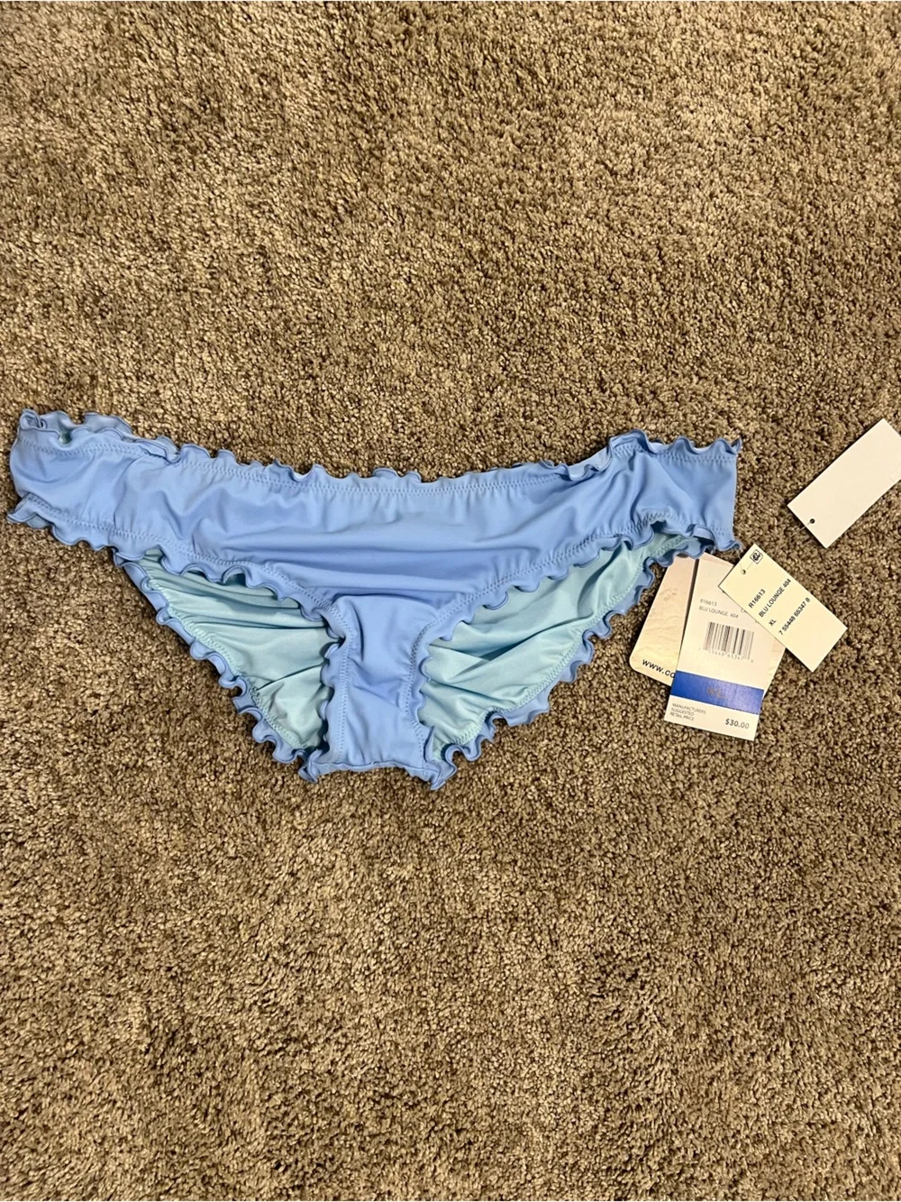Coco Rave Light Blue Ruffle Bikini Bottom - Picture 6 of 6